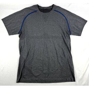 LULULEMON Metal Vent Tech Mens Short Sleeve T-shirt Sz M Heathered Gray Blue